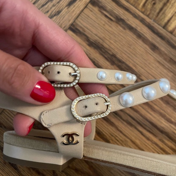 Authentic Chanel Sandals, Size 37.5 - Picture 5 of 8
